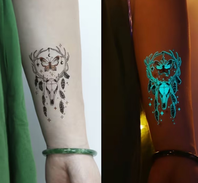 Glow-in-the-Dark Temporary Tattoo Stickers – 12 Sheets