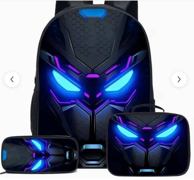 3-Piece Futuristic School Bag Set