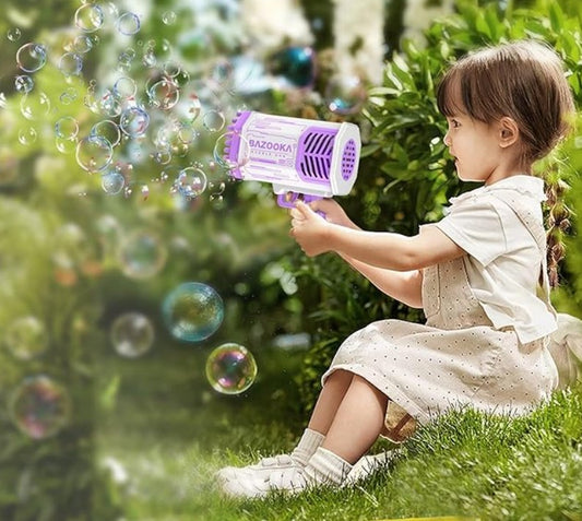 Rocket Bubble Machine Gun – Fun Automatic Bubble Blaster for Kids & Parties