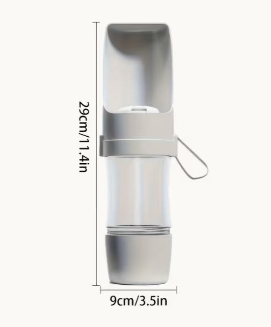 Portable 2-in-1 Pet Water & Food Feeder Bottle