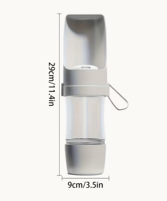 Portable 2-in-1 Pet Water & Food Feeder Bottle